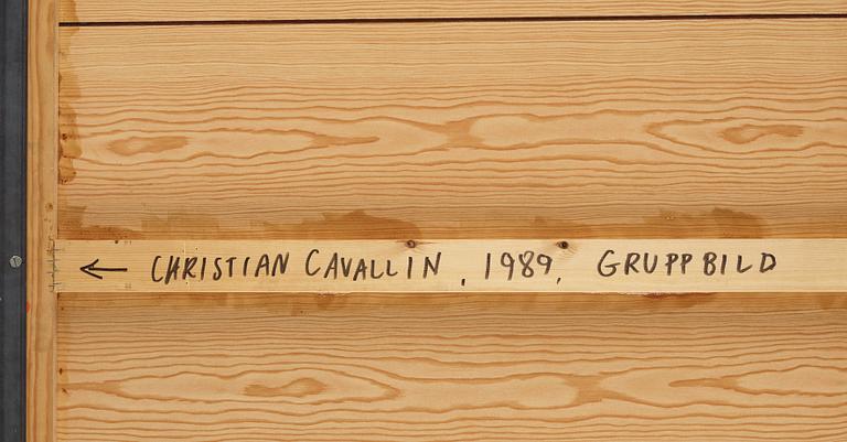 Christian Cavallin, acrylic on panel, signed and date 1989 on verso.