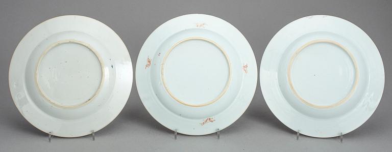 TALLRIKAR, 10 st, porslin, Qianlong, Kina 1700-tal.