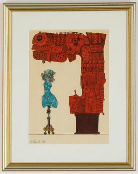 Stig Lindberg, litograph in colours, signed and dated -78.