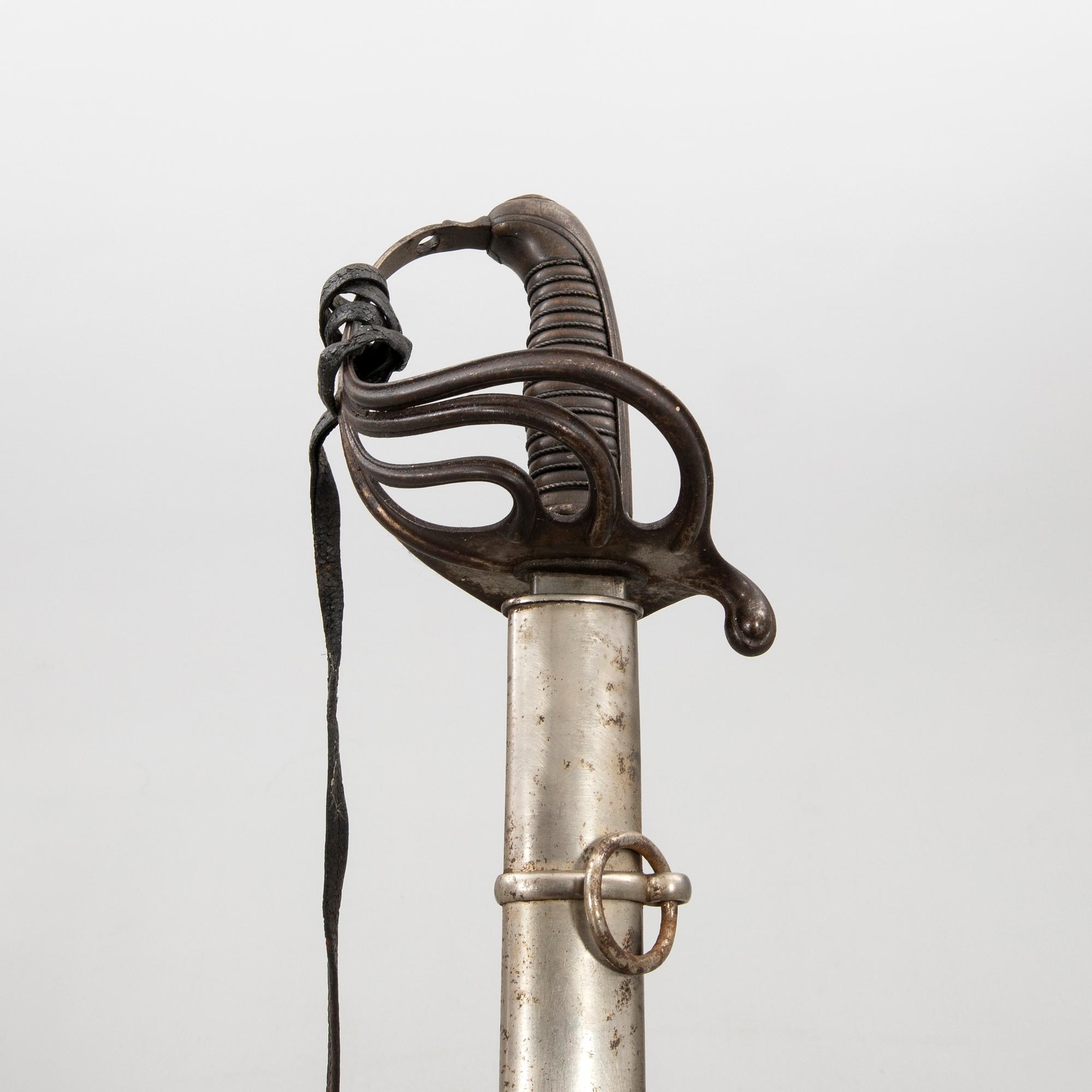 Sabre, French, 1882 for infantry, African model, with scabbard.