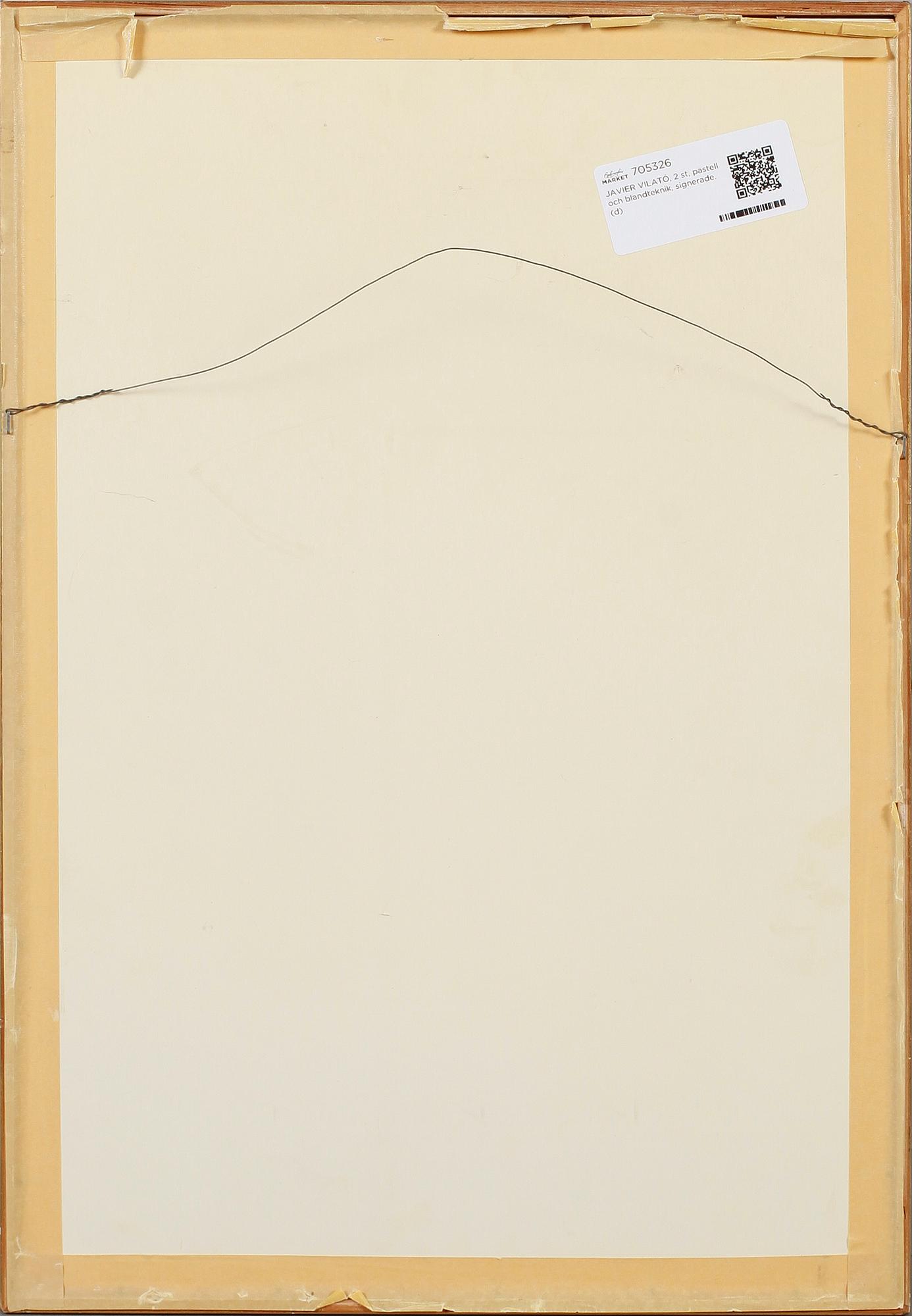 JAVIER VILATÓ, 2 st, blandtekniker, signerade.