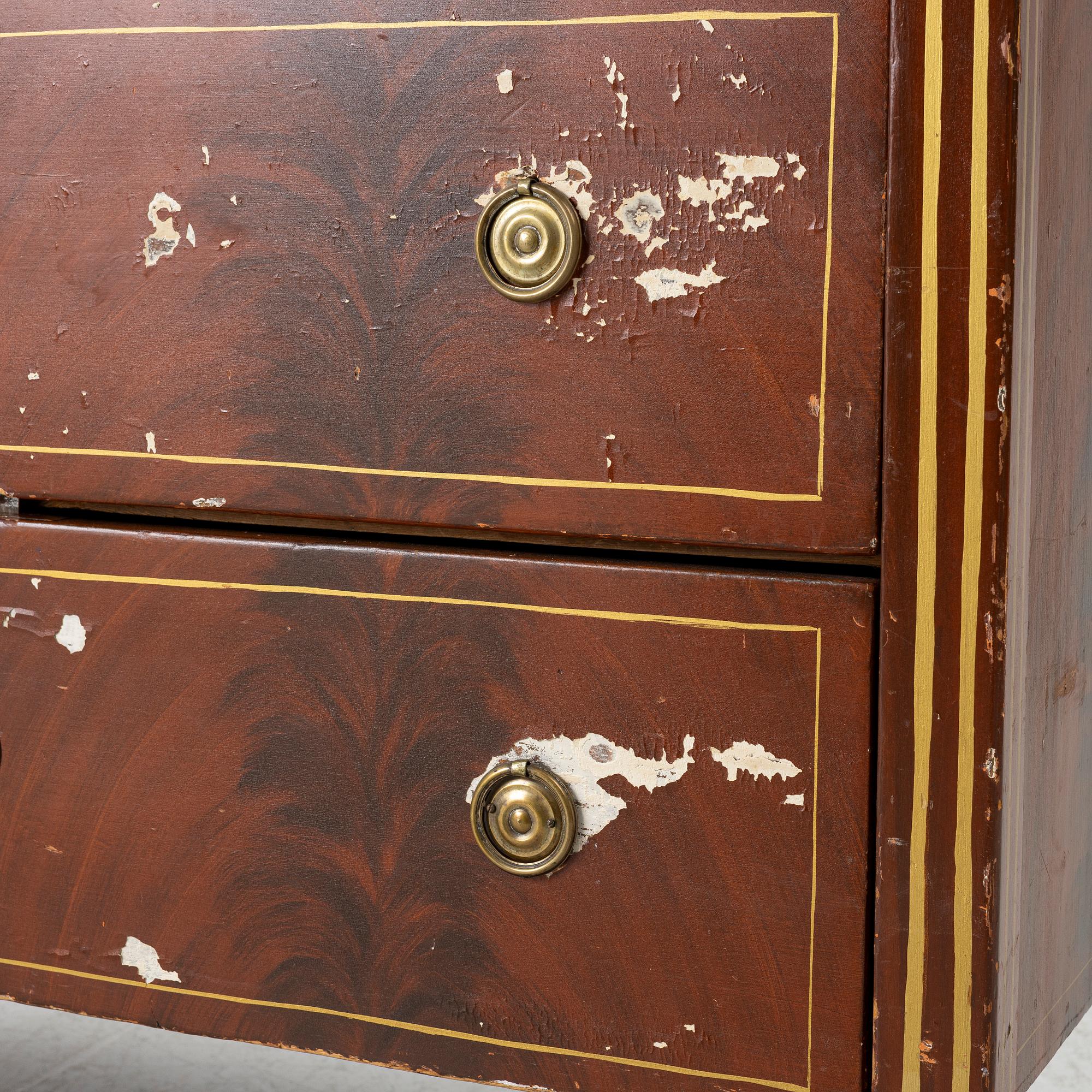 A late Gustavian commode from J. N. Asplinds workshop in Falun (1785-1820).
