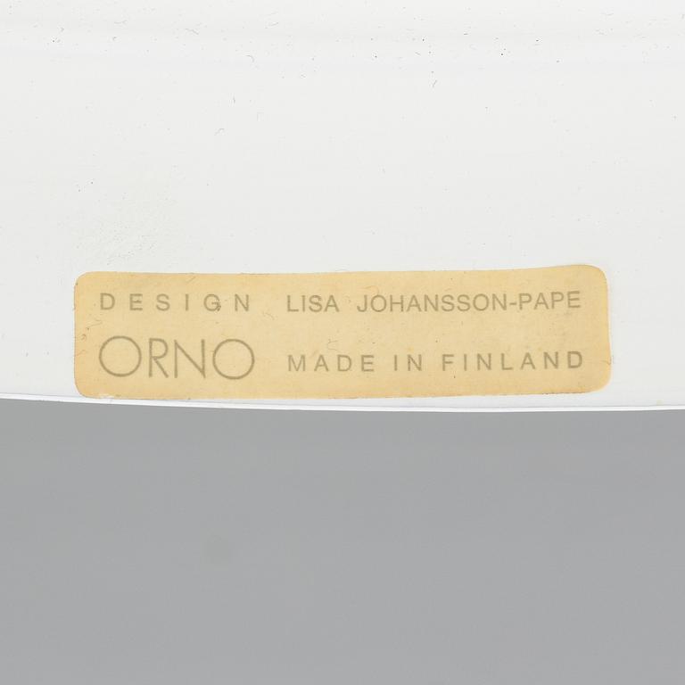 Lisa Johansson-Pape, taklampor, 3 st, modell 71-149 Stockmann Orno 1960-tal.