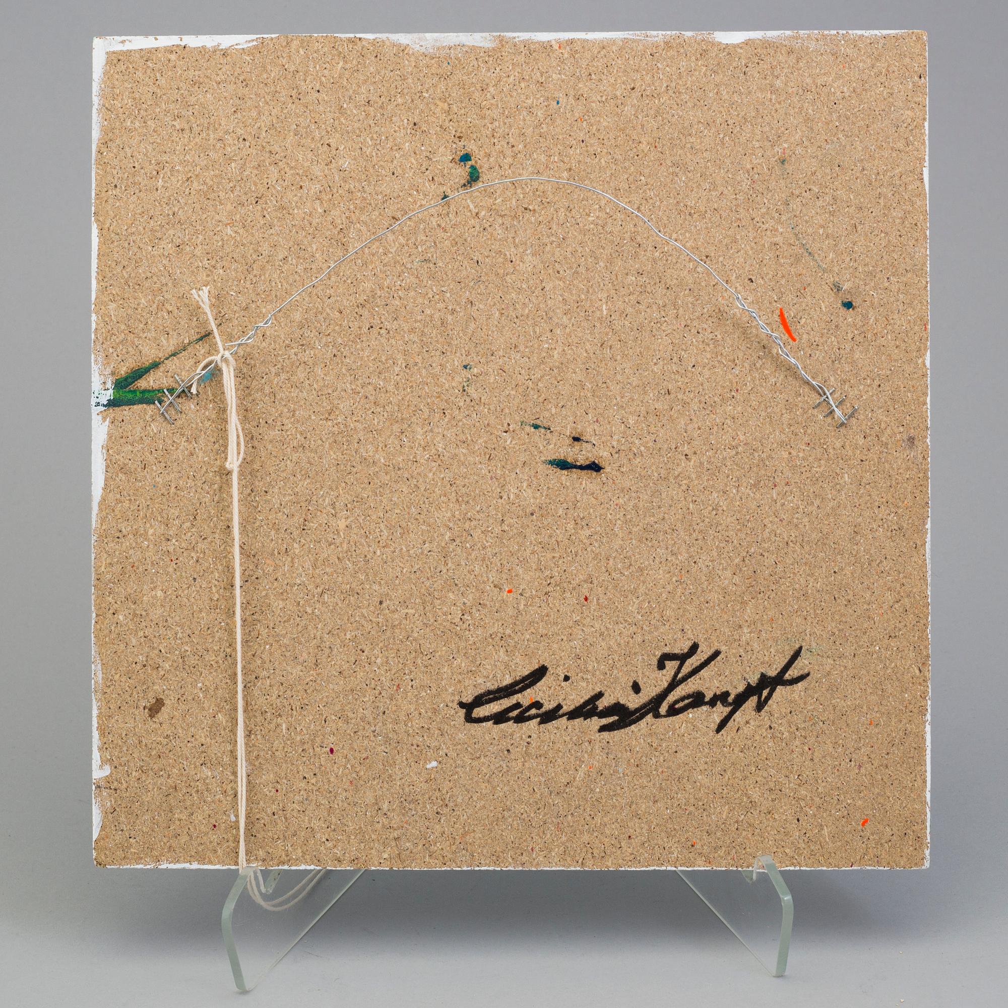 CECILIA HAUPT, oil on panel, signed a tergo.