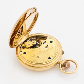 Nicole Nielsen & Co, pocket watch, hunter, 48 mm.