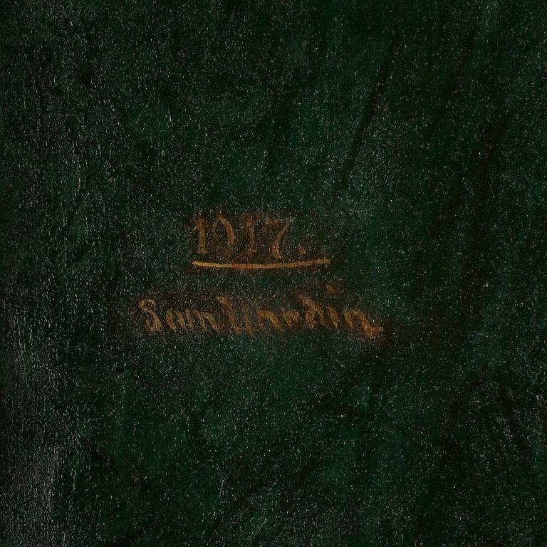 SAM UHRDIN, olja på duk. Sign och dat 1917.