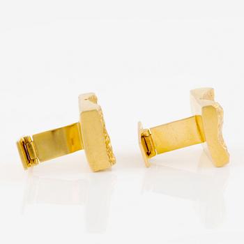 Cufflinks, one pair, 18K gold.