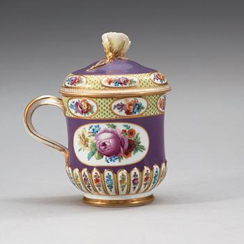 Meissen, A Meissen cup with cover, period of Marcolini (1774-1814).