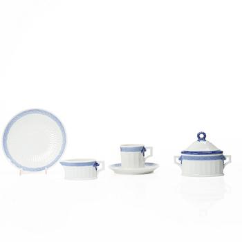 Royal Copenhagen, A 26 peice coffee set "Blue Vifte", Denmark.