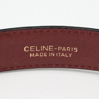 CÉLINE, a winread leather belt and purse.