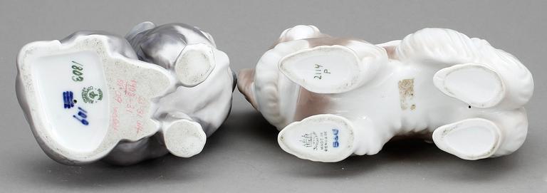 FIGURINER 2 st, porslin, Royal Copenhagen samt Bing & Gröndahl.