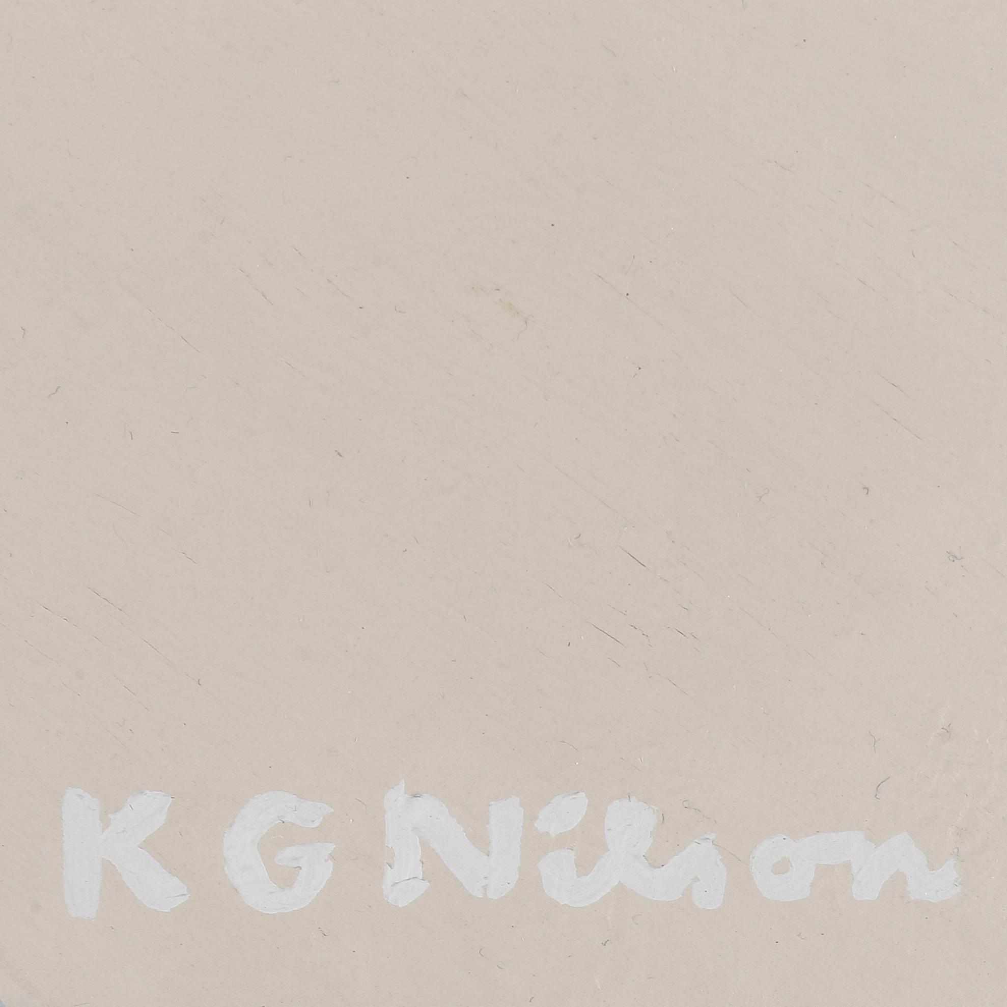 KG NILSON, olja på träpannå, "Kilroy was here". Signerad K G Nilson.