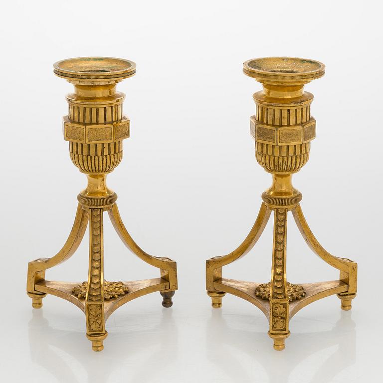 A pair of early 19th century candlesticks, France/Russia.