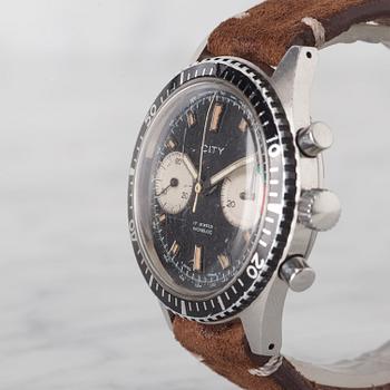 CITY, kronograf, armbandsur, 39 mm,