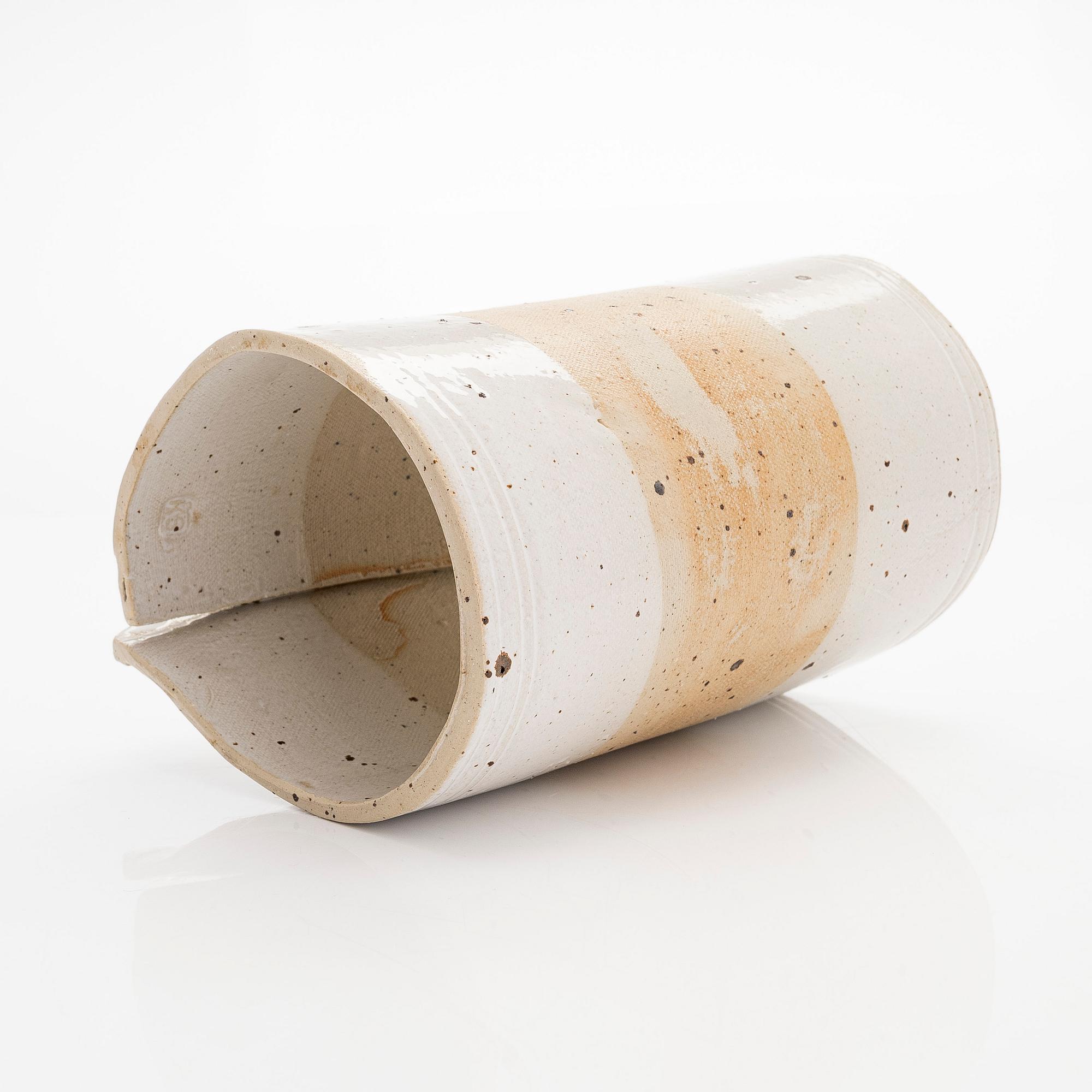 Kyllikki Salmenhaara, A white stoneware ' Winding' sculpture signed KS.