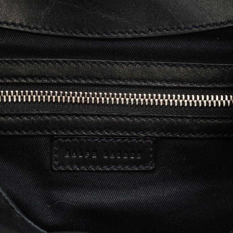 A leather handbag by Ralph Lauren.