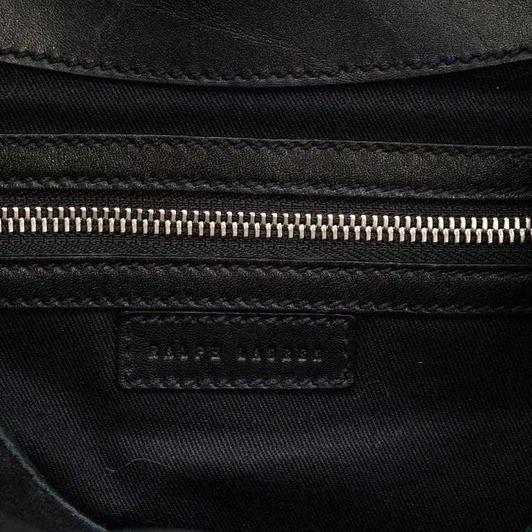 A leather handbag by Ralph Lauren.