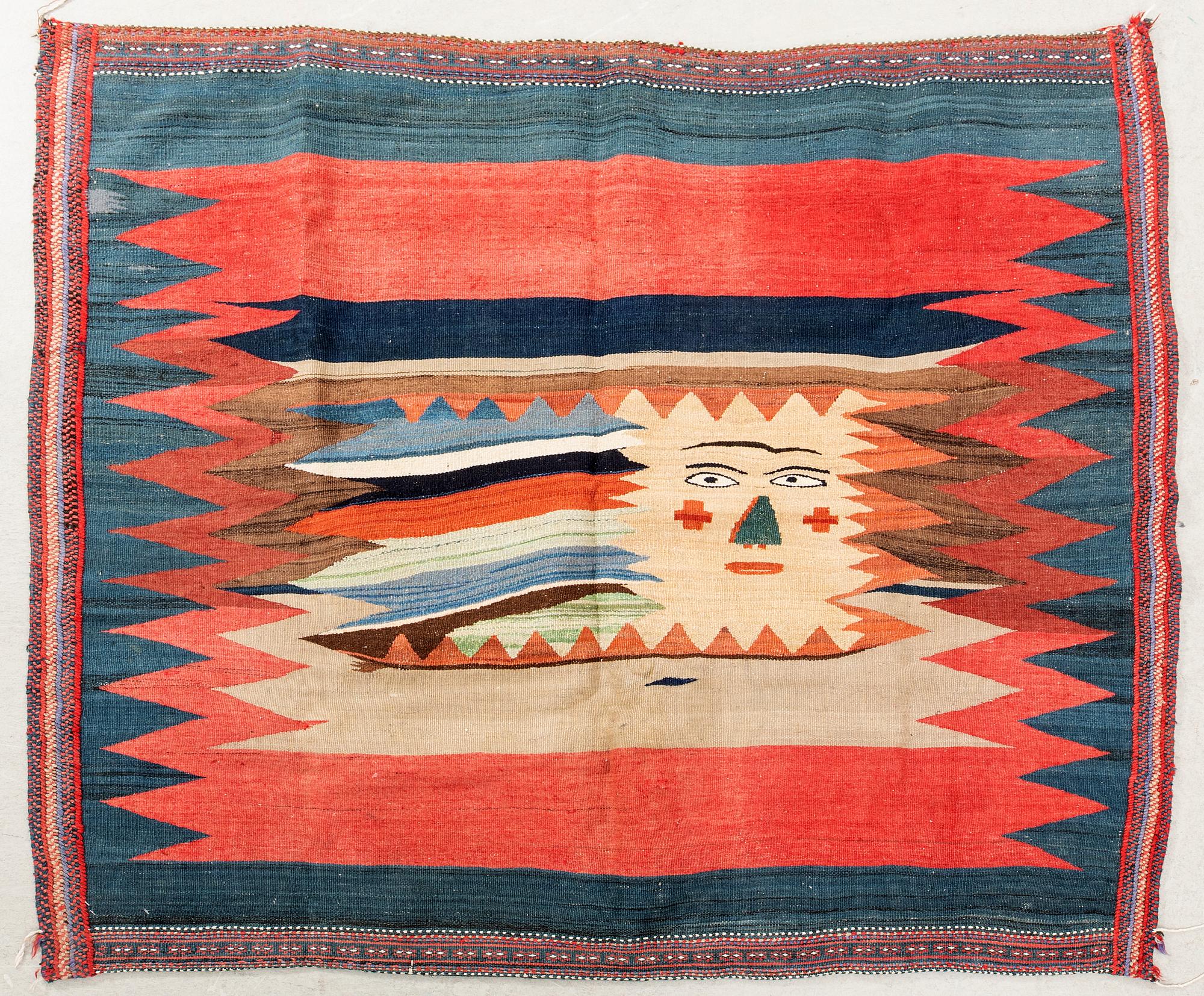 Matta Afshar sofreh "Khurshid Khanum" antik ca 140x144 cm.