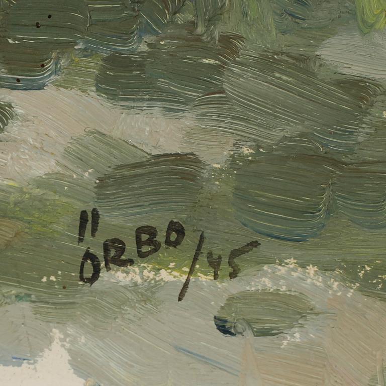KARL ÖRBO, olja på pannå, signerad och daterad -45.