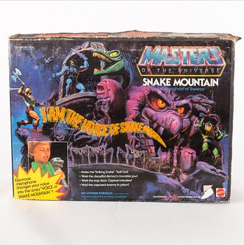 MASTERS OF THE UNIVERSE, Snake Mountain playset i förpackning, Mattel, 1983.