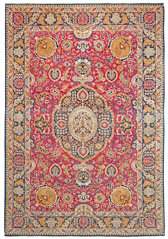 SEMI-ANTIQUE TABRIZ FIGURAL. 332 x 227,5 cm.