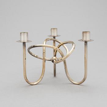 JOSEF FRANK, kandelaber, försilvrad, "Vänskapsknuten", Svenskt Tenn.