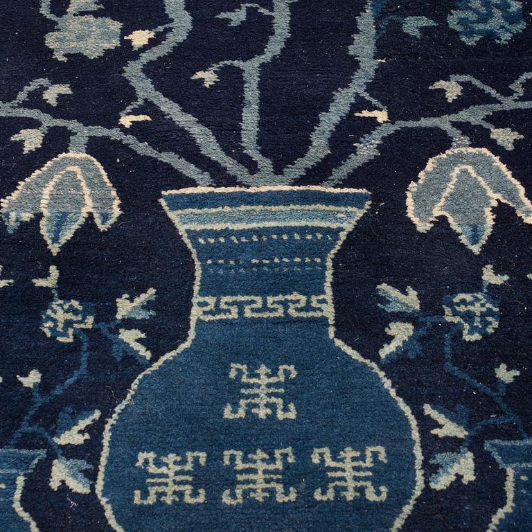 RUGS, 2 pieces, semi-antique Baotou, China, ca 110 x 58 and 111 x 60,5 cm.