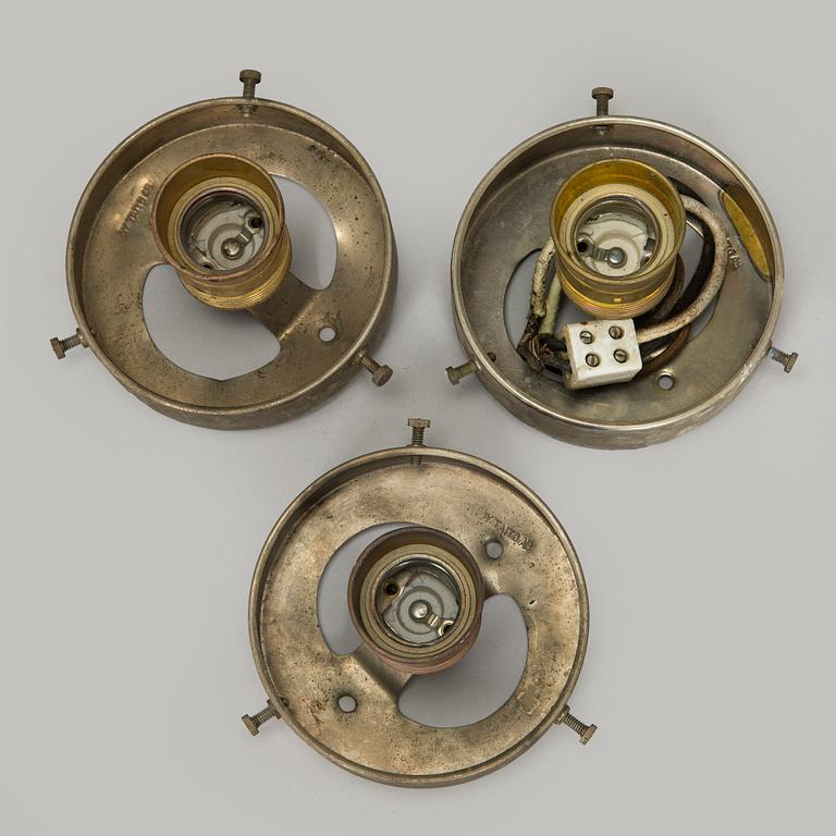 Paavo Tynell, a set of three 1930s ceiling lamps '2008' for Taito Oy.