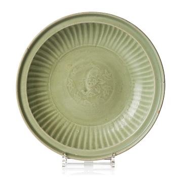 1207. A Celadon dish, Ming dynasty (1368-1644).