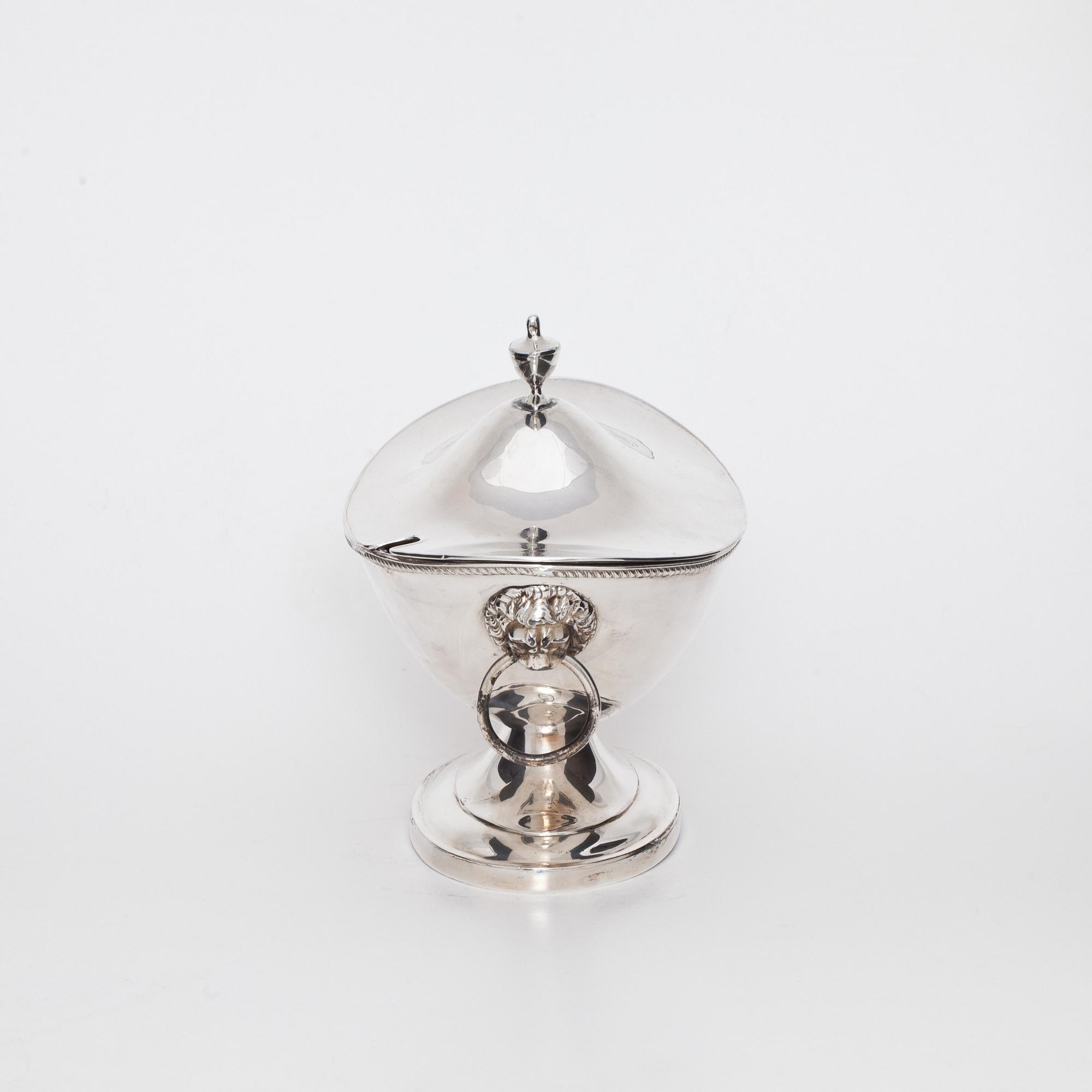 SOCKERSKÅL, pläter, empire-stil, England, 1900-tal.