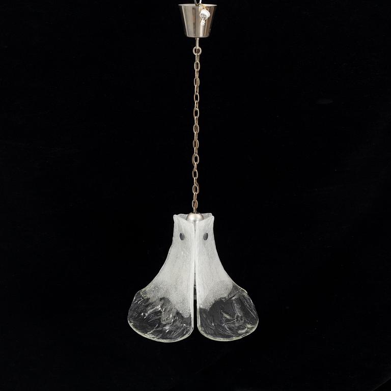 A glass ceiling lamp, second half of the 20th century.