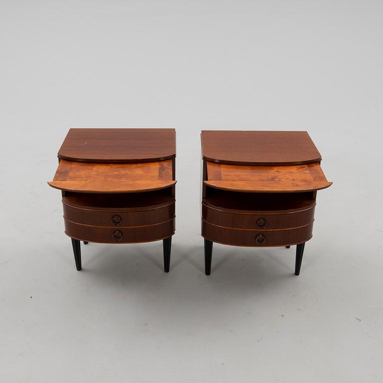 Pair of bedside tables possibly by Axel Larsson Svenska Möbelfabriken.