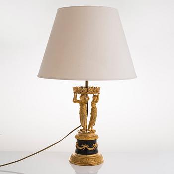 A Russian empire table lamp, the early 19th century.