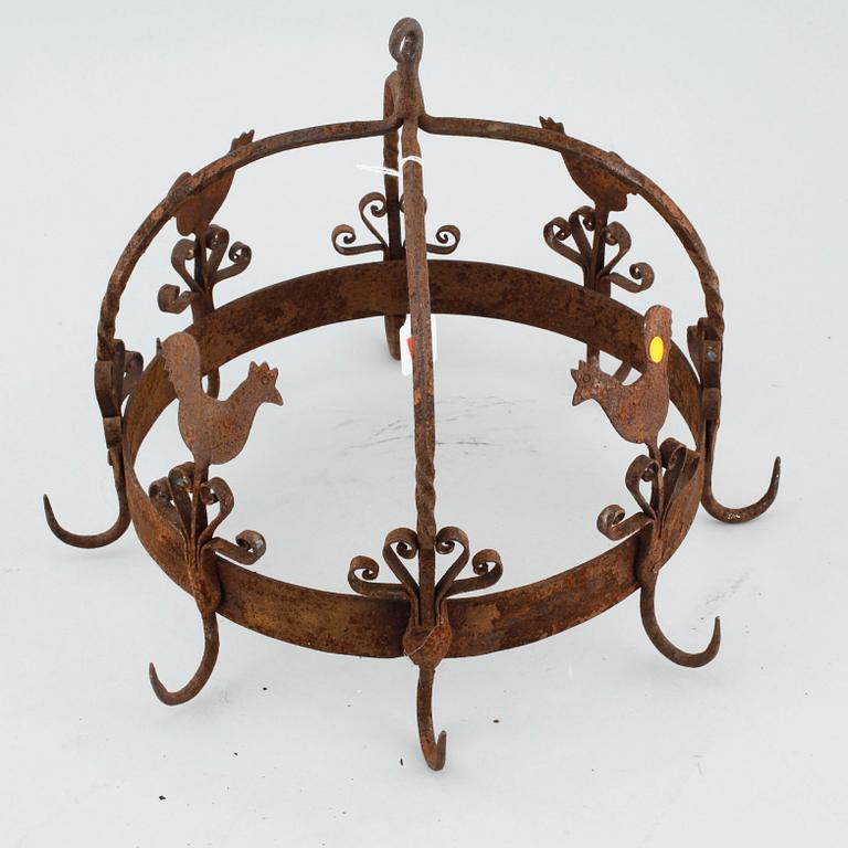 A meat hook in wrought iron, 18th / 19th century.