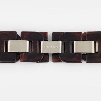 Prada, acrylic and steel belt.