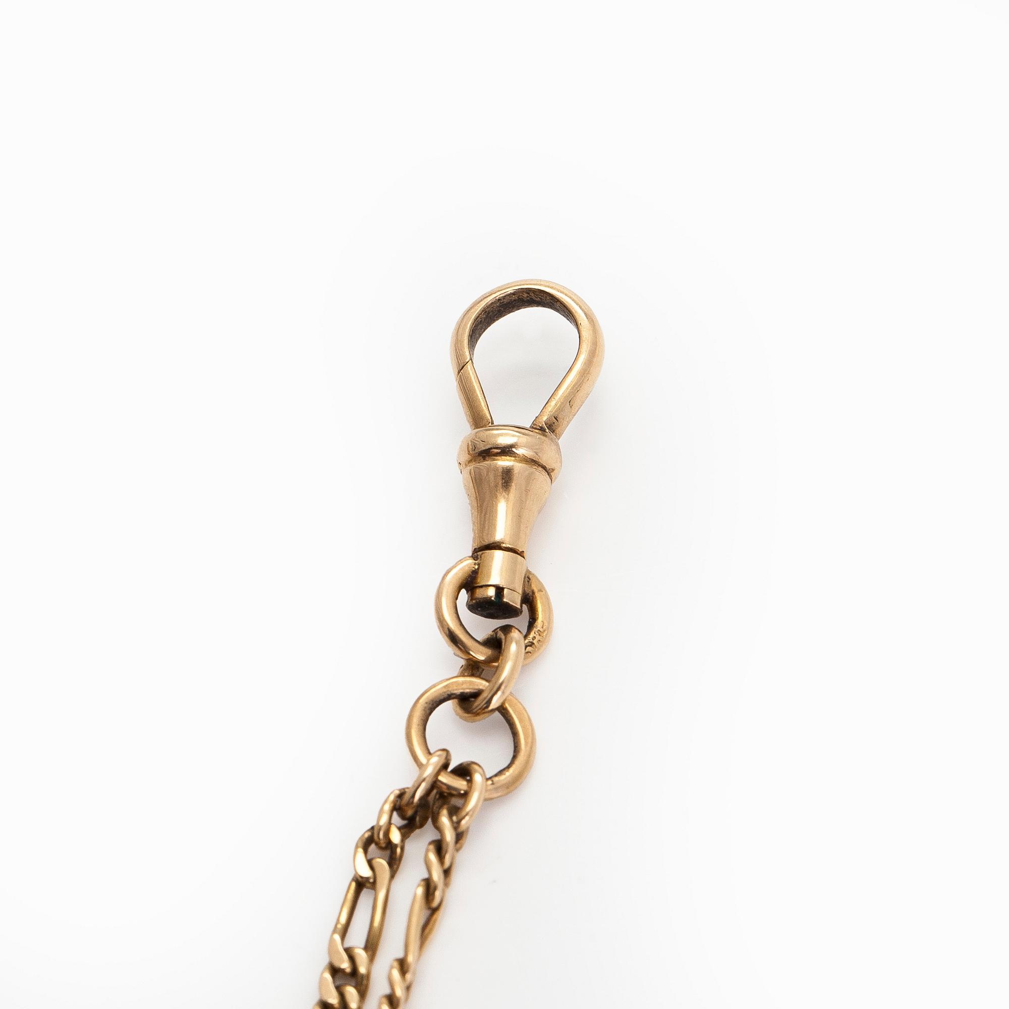 Watch chain, 14K gold.