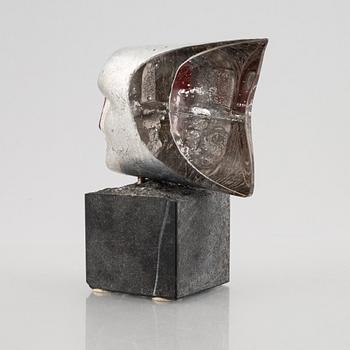 Bertil Vallien, a unique cast glass sculpture, 'Janus', Kosta Boda.