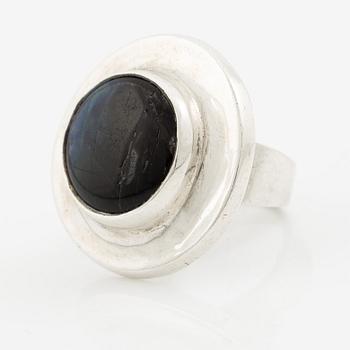 Sven-Erik Högberg, ring, sterling silver with labradorite, Gothenburg 1975.