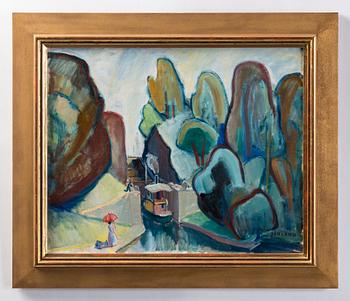 John Jon-And, "Gamla Slussen Trollhättan 1921" (The Old Lock Trollhättan [Canal] 1921).