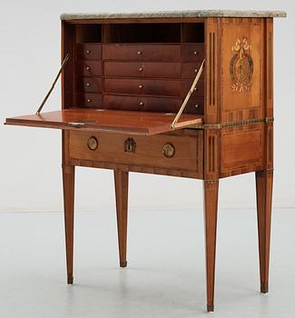 SEKRETÄR. Tillskriven Niklas Korp (mästare i Stockholm 1771). Gustaviansk.