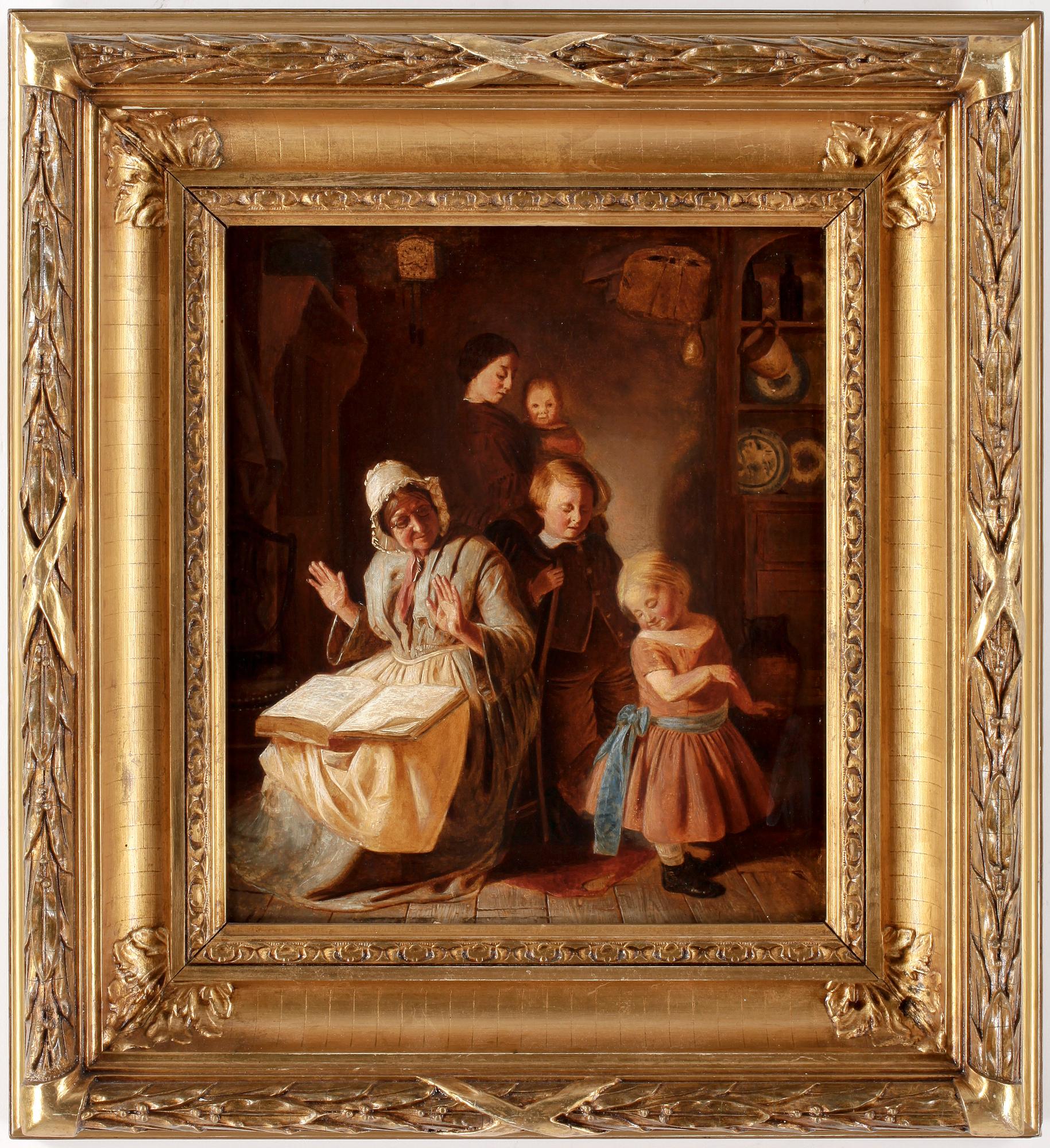THOMAS WEBSTER, hans art, olja på pannå.