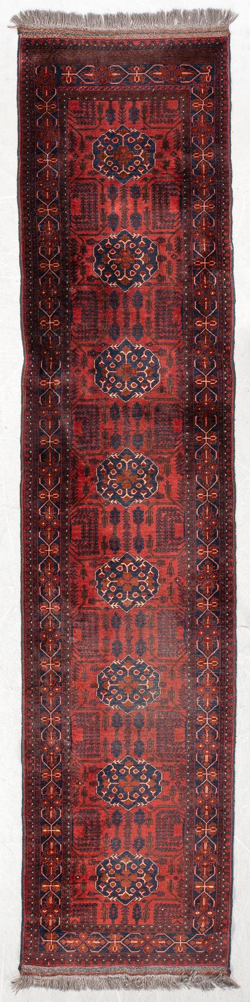 Gallery carpet, Afghan, approx. 376 x 84 cm.