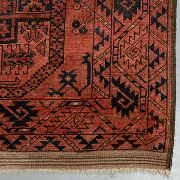 Matto, Antique / Semi-Antique Ersari, ca 350 x 254 cm (as well as 6 cm flat weave at the ends.