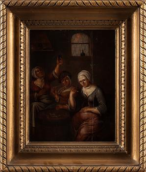 OKÄND KONSTNÄR, oljemålning på pannå. Holland, 1800-tal.