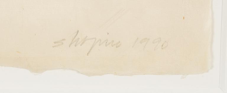 Joel Shapiro, woodcut in colours, 1990, signed 18/40.