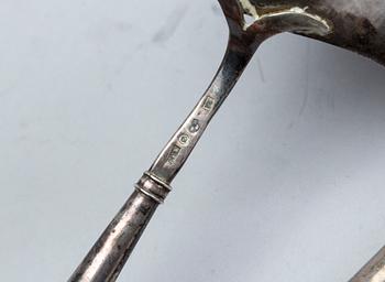BÅLSLEV samt SÅSSKED, silver 1800-tal, vikt 160 gr inklusive handtag.
