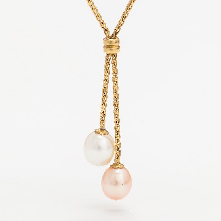 Halsband, 18K guld, odlade pärlor. Le-Gi, Italien.