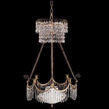 A CHANDELIER, lategustavian late 18th century.