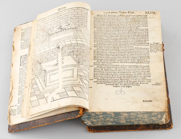 A bible, called Gustav Vasa's Bible, printed in Uppsala 1540-41.