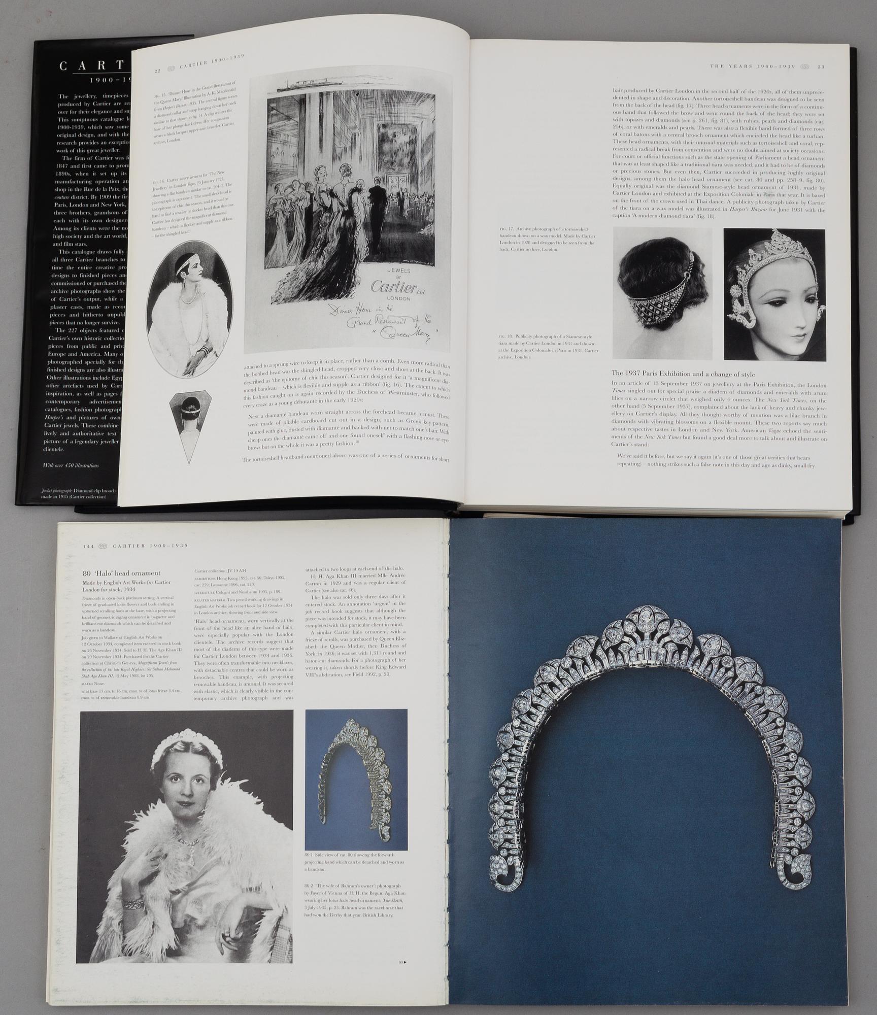 BOOKS, 5 vol. About Cartier Jewelry.